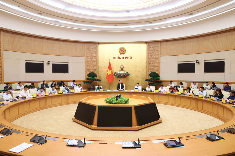 At the meeting of the Steering Committee for Anti-Money Laundering. (Photo: VNA)