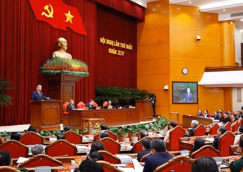 The 14th National Party Congress demonstrates the strategic vision and high political determination of the Party, State, and people of Vietnam in ushering the nation into a new era of development. (Photo: VNA)