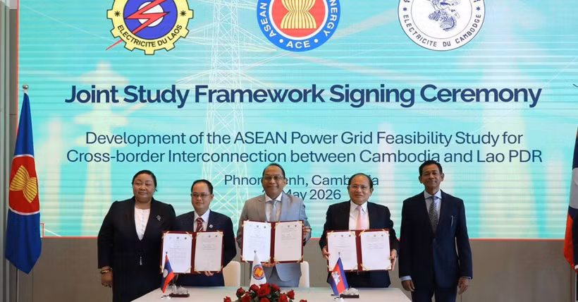Laos and Cambodia sign an agreement to study a cross-border power grid connection under ASEAN’s regional energy integration plan on May 25, 2026. (Phot: EDL)