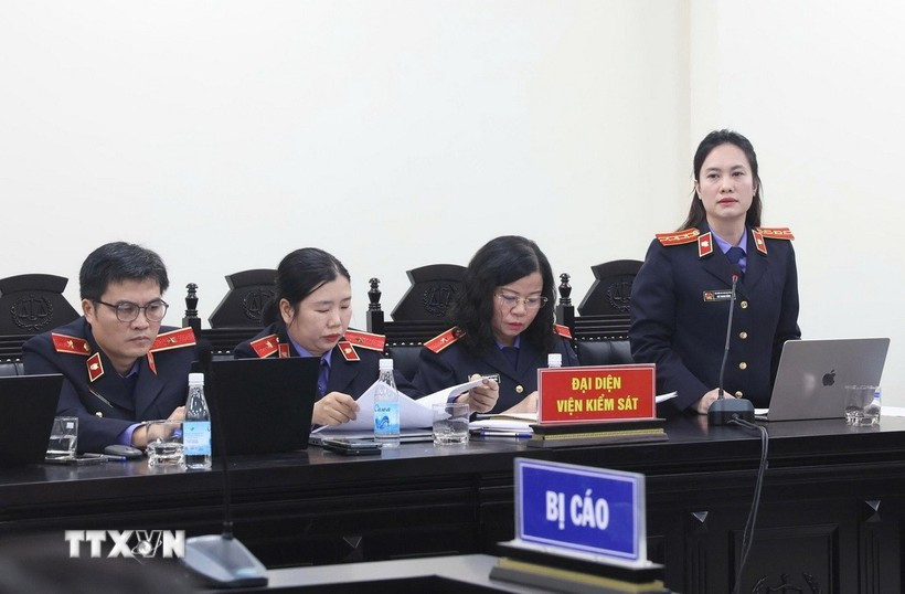 A representative of the procuracy at the trial (Photo: VNA)
