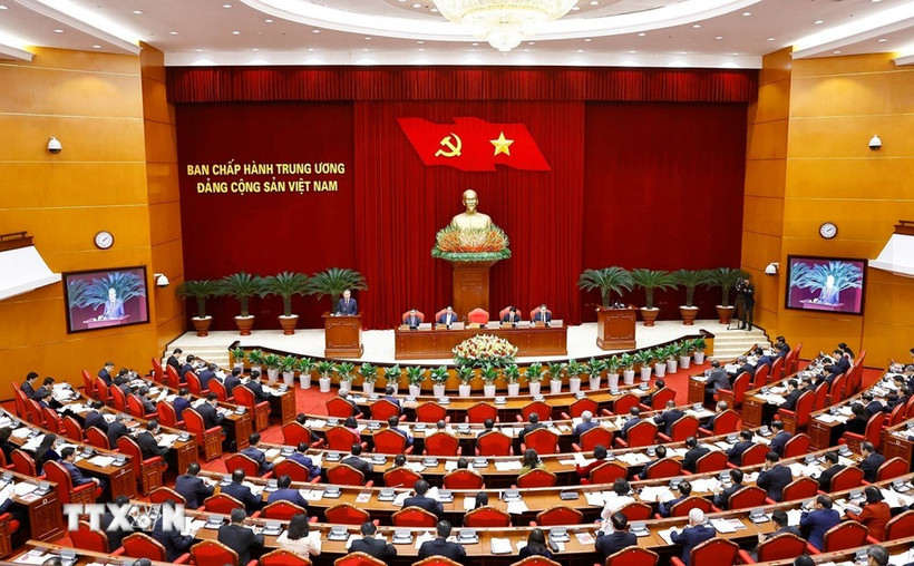 At the opening of the 13th Party Central Committee's plenum (Photo: VNA)
