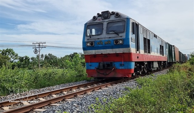 A North-South railway line running through Khanh Hoa province. (Photo: VNA)