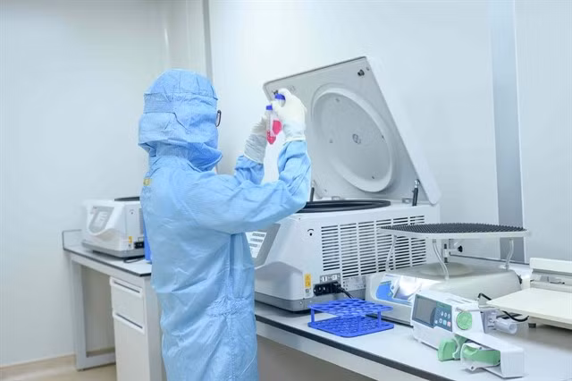 Laboratory at the Vinmec Research Institute of Stem Cell and Gene Technology (Photo courtesy of the Vinmec Research Institute of Stem Cell and Gene Technology)