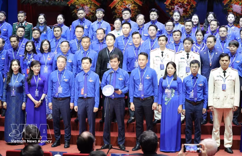 The 13th Central Committee, Standing Board and Secretariat of the Ho Chi Minh Communist Youth Union for the 2026–2031 term make their debut at the union's 13th national congress. (Photo: VNA)