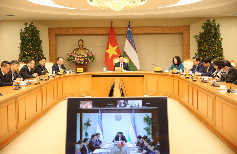 Deputy Prime Minister Tran Hong Ha says cooperation areas should be translated into concrete projects in both Vietnam and Uzbekistan to fully tap each side’s potential and strengths. (Photo: baochinhphu.vn) 