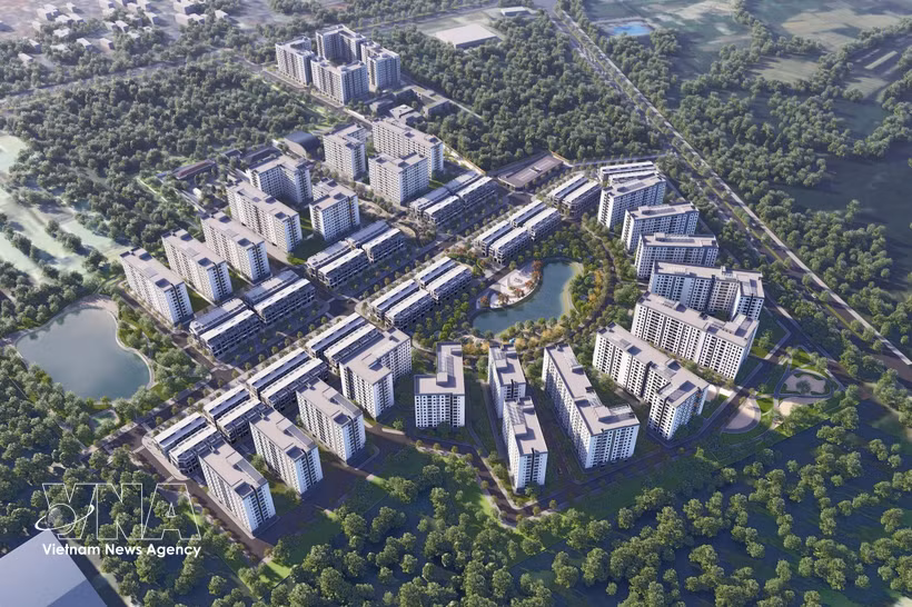 A perspective of the workers’ housing and social housing project at the Yen My II Industrial Park in Hung Yen province. (Photo: VNA)