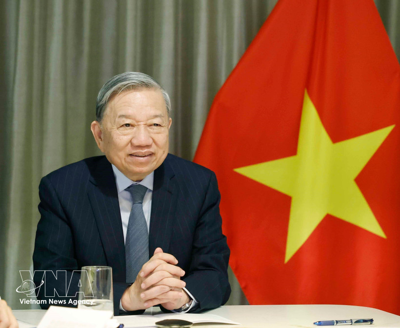 Party General Secretary To Lam holds phone talks with Senator Steve Daines (Republican – Montana) and Senator Bill Hagerty (Republican – Tennessee), members of the Senate Foreign Relations Committee on February 18 (local time) on the occasion of his trip to attend the inaugural meeting of the Gaza Board of Peace in Washington, D.C. (Photo: VNA)