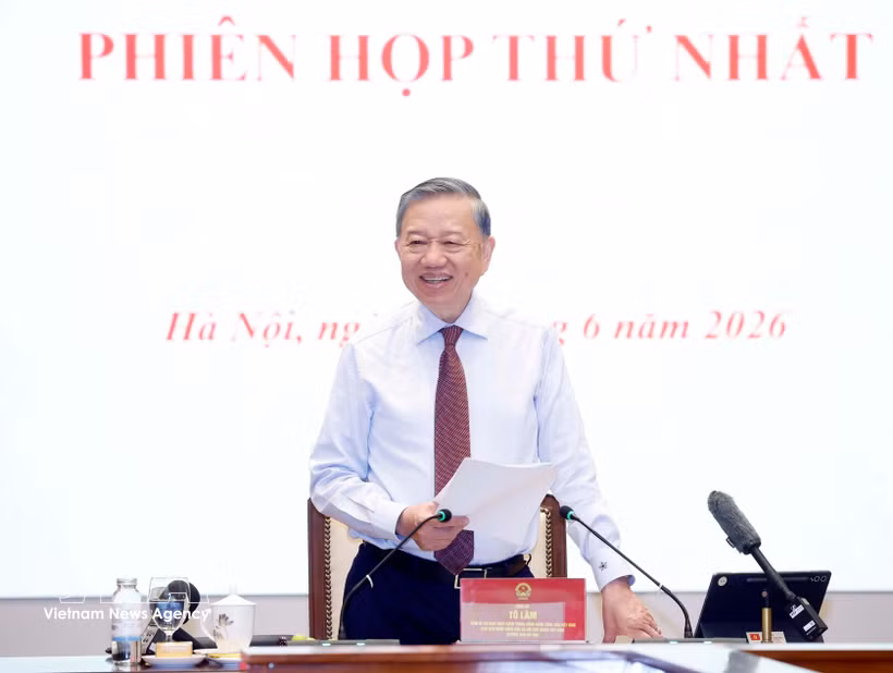 Party General Secretary and State President To Lam chairs the first meeting of the central steering committee for institutional perfection and law enforcement in Hanoi on June 22, 2026. (Photo: VNA)