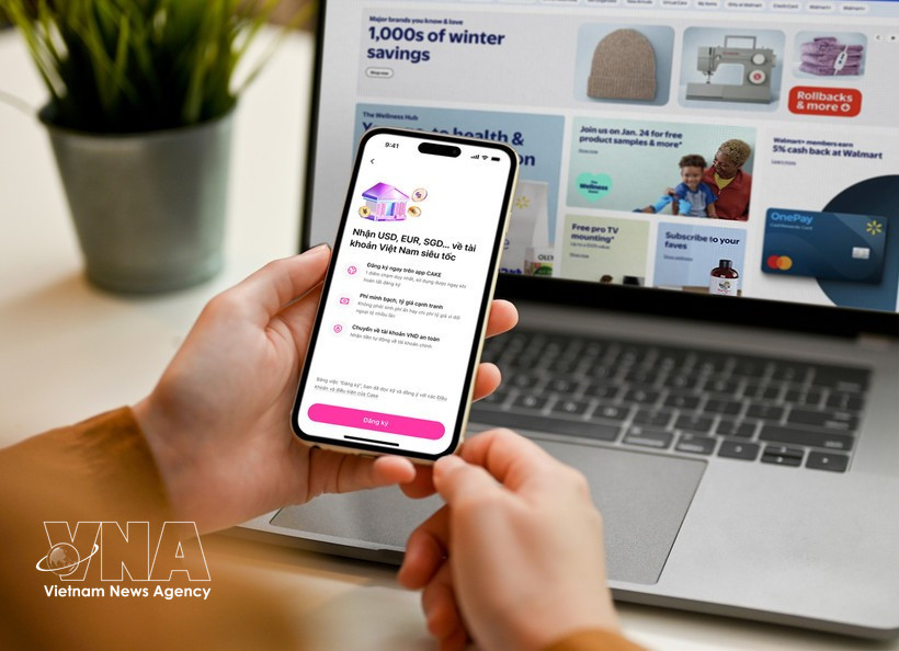 The digital bank Cake by VPBank has rolled out its GlobalX international money receipt service nationwide. (Illustrative photo: VNA)