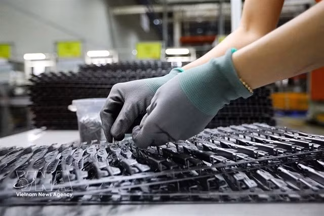 Production at Cap Global Co. Ltd. in Luong Son Industrial Park, Phu Tho province (Photo: VNA)