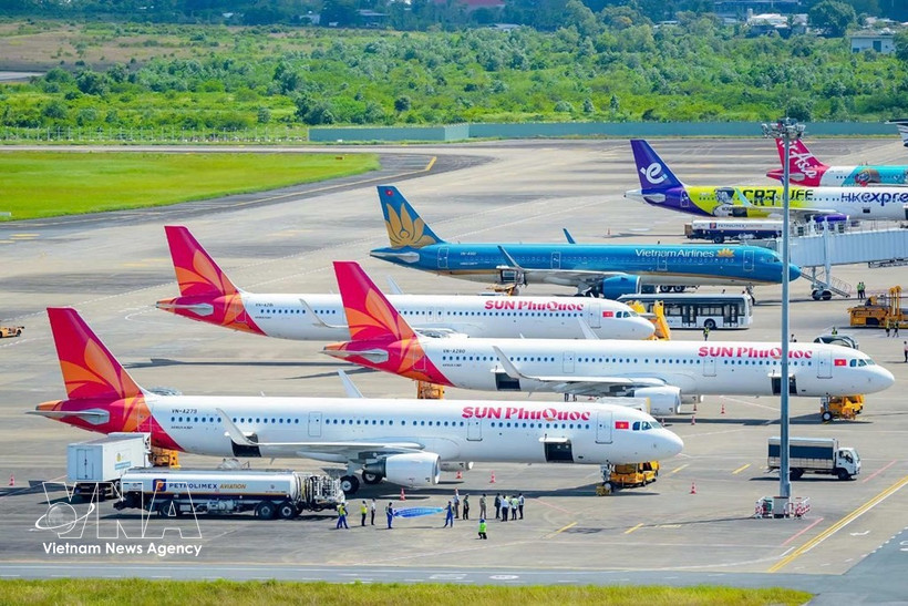 Sun PhuQuoc Airways ’s first commercial flight from Hanoi departs at 6:15 am from Noi Bai International Airport on February 25 and lands in Da Nang later the same morning. (Illustrative photo: VNA)