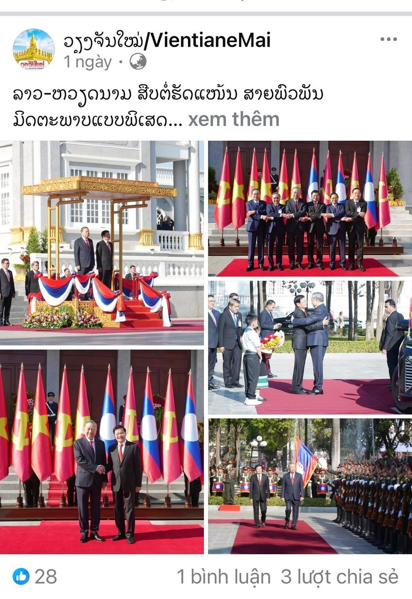 A screenshot of the article published by the Vientiane Mai newspaper. 