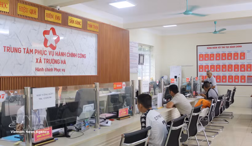 A public administrative service centre in Truong Ha commune, Cao Bang province (Photo: VNA)