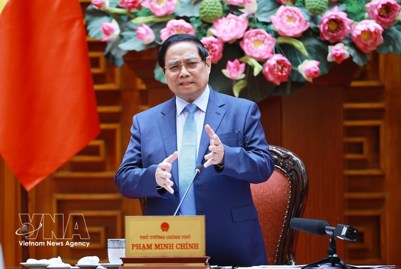 Prime Minister Pham Minh Chinh addresses the event. (Photo: VNA)