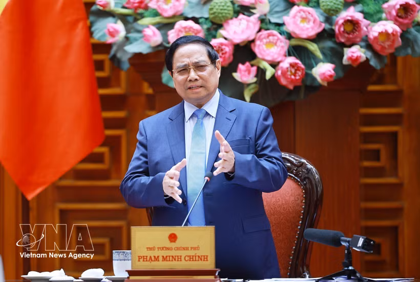 Prime Minister Pham Minh Chinh addresses the event. (Photo: VNA)