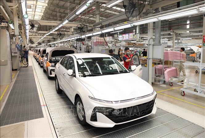 Hyundai Thanh Cong automobile manufacturing and assembly plant in Ninh Binh province. (Photo: VNA)