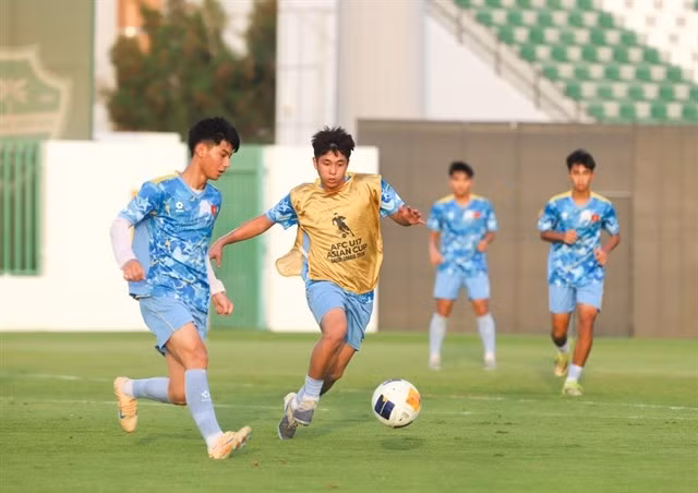 Vietnamese players are asked to stay focused in the quarter-finals of the AFC Asian U17 Cup ( Photo courtesy of VFF)
