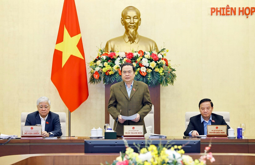 National Assembly Chairman Tran Thanh Man speaks at the event (Photo: VNA)