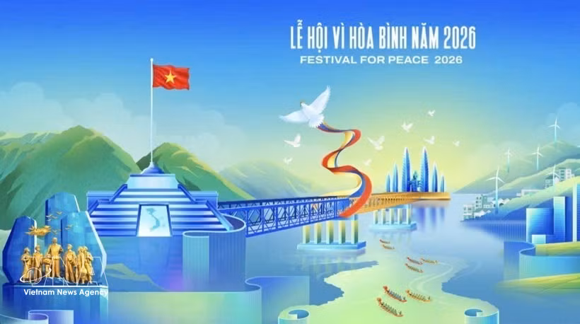 The visual identity for the 2026 Festival for Peace in Quang Tri province (Photo: VNA)