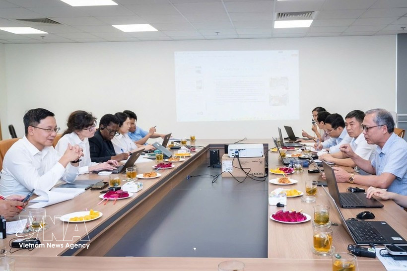 An overview of the kick-off meeting for the “Sustainable Management of Substances Controlled by the Montreal Protocol” project (Photo: VNA)