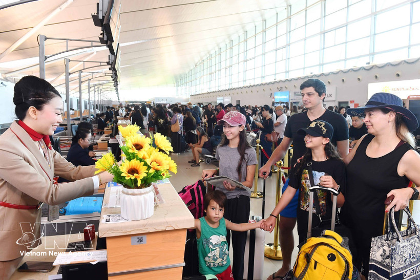 International tourists at Phu Quoc International Airport in An Giang province. (Photo: VNA)