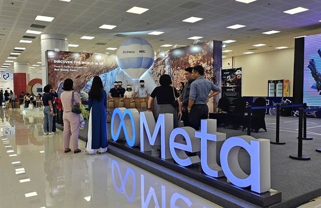 A booth of Meta at a fair in Hanoi (Photo: VNA)