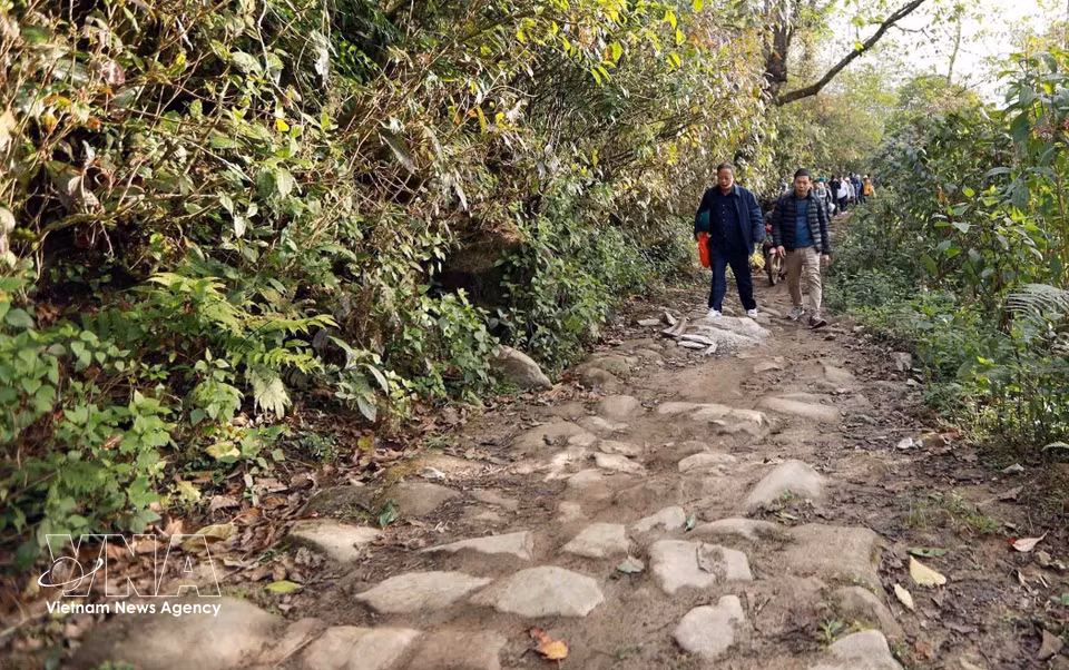 The Pavie ancient stone road was surveyed, designed, and built by the French in the early 20th century to serve colonial exploitation. (Photo: VNA)