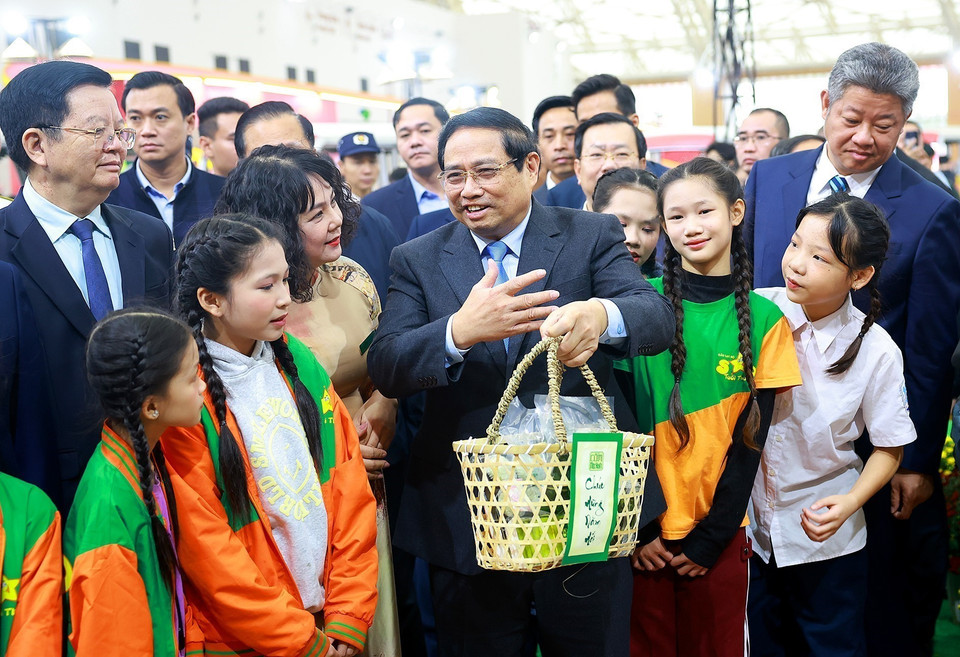 Prime Minister Pham Minh Chinh at the opening ceremony of the first Spring Fair 2026. (Photo: VNA)