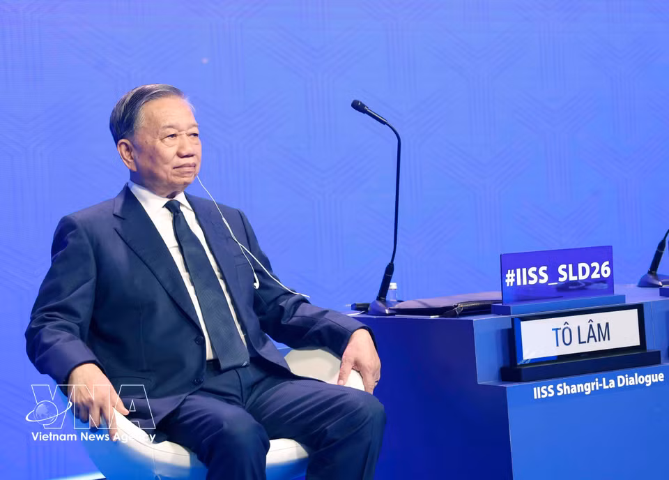 Party General Secretary and State President To Lam attends the 23rd Shangri-La Dialogue in Singapore (Photo: VNA)