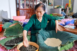 The craft of Quang An lotus-scented tea