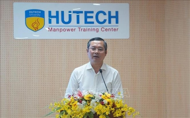 Deputy Minister of Education and Training Nguyen Van Phuc speaks at a conference in HCM City on December 26 to review the implementation of national strategies on semiconductor workforce development (Photo: VNA)