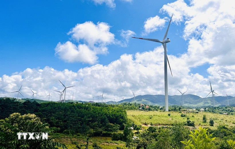 A wind power plant in Quang Tri province (Photo: VNA)