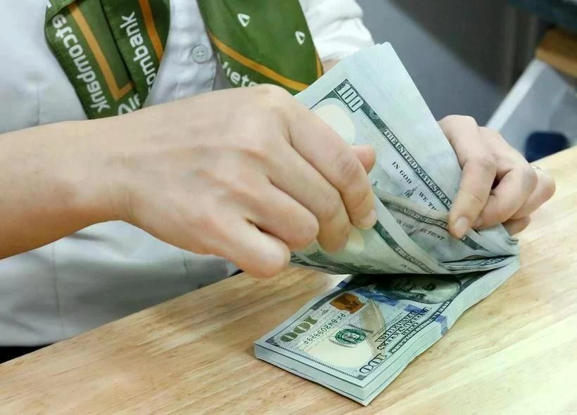 The State Bank of Vietnam sets the daily reference exchange rate for the US dollar at 24,854 VND/USD on April 3. (Photo: VNA)
