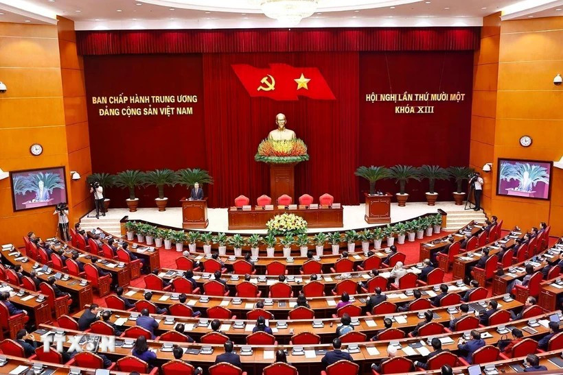 A view of the 13th Party Central Committee's 11th plenum, held from April 10 to 12, 2025. (Photo: VNA)