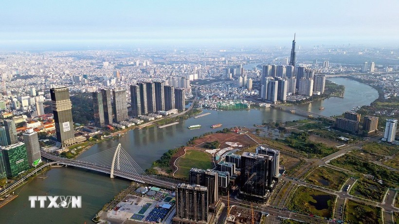 Vietnam's first International Financial Centre will be located in Ho Chi Minh City and Da Nang city. In the photo: A corner of Ho Chi Minh City – the country’s leading economic, cultural, and tourism hub. (Photo: VNA)