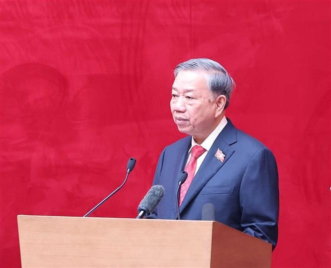 Party General Secretary To Lam speaks at the 8th Congress of the Central Public Security Party Organisation (Photo: VNA)