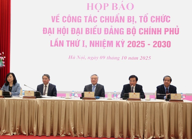 At the press conference on the preparation work for the first Congress of the Government’s Party Organisation for the 2025-2030 tenure. (Photo: VNA)