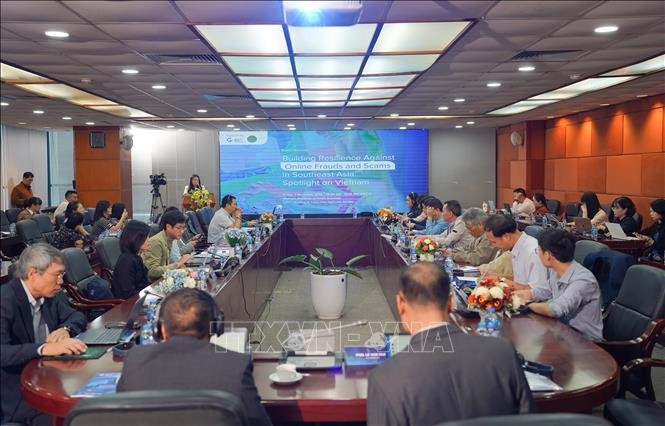 An overview of the international seminar, themed “Building resilience against online frauds and scams in Southeast Asia: Spotlight on Vietnam". (Photo: VNA)