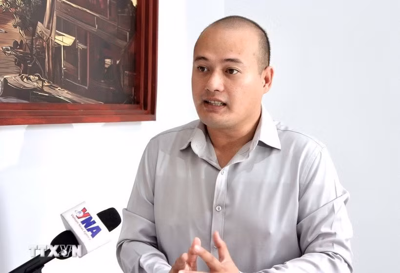 Thong Mengdavid, a geopolitical and international affairs analyst at the Institute for International Studies and Public Policy (IISPP) under the Royal University of Phnom Penh (RUPP), talks to the Vietnam News Agency. (Photo: VNA)