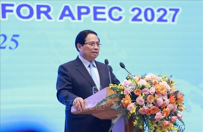 Prime Minister Pham Minh Chinh speaks at the inauguration ceremony of the National Organising Committee for APEC 2027 (Photo: VNA)