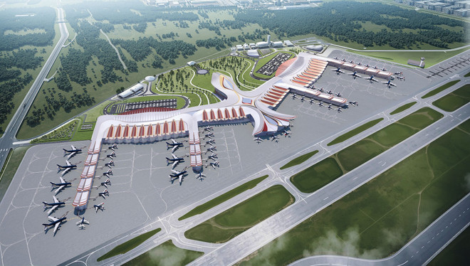 The design of Phu Quoc Airport’s Terminal T2 inspired by phoenix motif (Photo: Sun Group)
