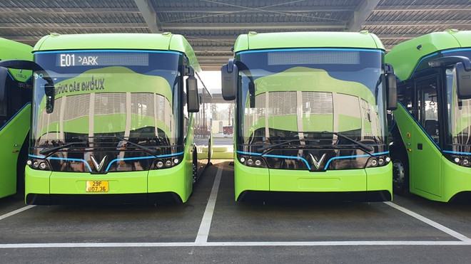 VinBus electric buses (Photo: VNA) vinbus-2.jpg