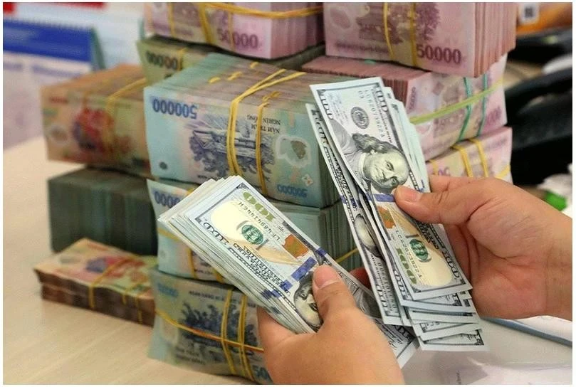 The State Bank of Vietnam set the daily reference exchange rate for the US dollar at 24,308 VND/USD on December 24 (Photo: VNA)