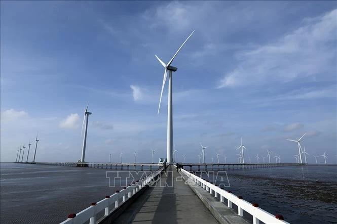 A view of Bac Lieu wind power plant in the Mekong Delta province of Bac Lieu . (Photo: VNA)