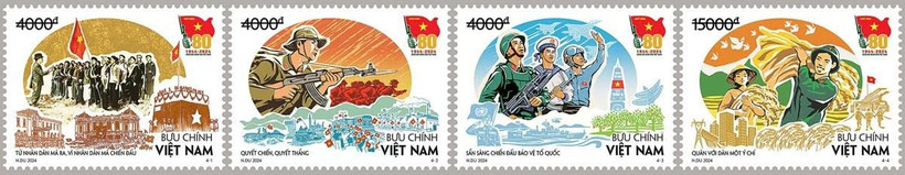 A stamp collection marking 80 years of Vietnam People’s Army is released. (Photo: https://english.vov.vn/)