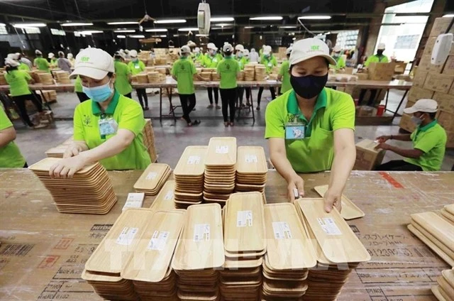 Wood kitchenware for export. (Photo: VNA)