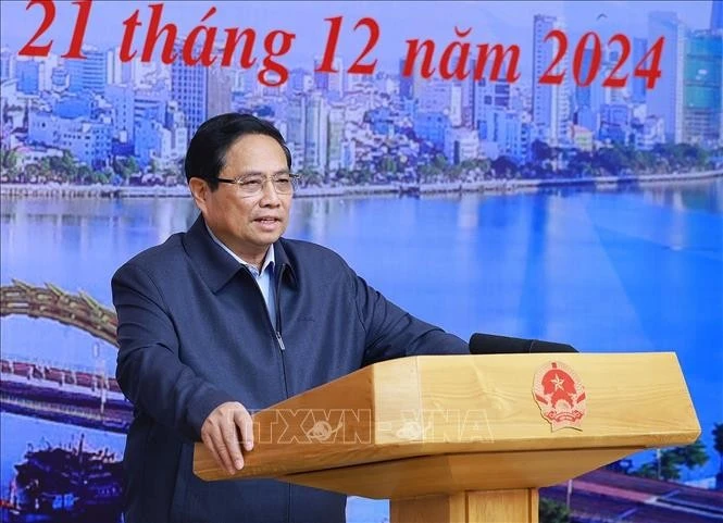 PM Pham Minh Chinh speaks at the meeting (Photo: VNA)