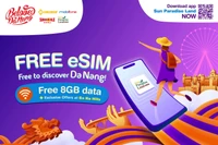 International visitors will receive a free eSIM upon arrival in Da Nang, along with many attractive offers. (Photo: Sun Group)