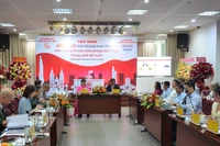 An overview of a seminar gathering overseas Vietnamese community's ideas for national development in Ho Chi Minh City on the occasion of the 50th anniversary of National Reunification (Photo: VNA)
