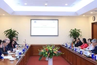 At the talks between delegations from the Vietnam News Agency and Russian news agency TASS in Hanoi on February 24. (Photo: VNA)